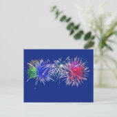 Fireworks-achtergrond Briefkaart (Staand voorkant)