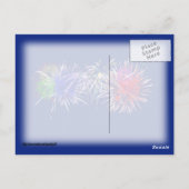 Fireworks-achtergrond Briefkaart (Achterkant)