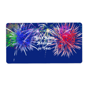 Fireworks-achtergrond Etiket