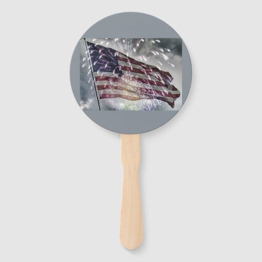 Fireworks-achtergrond Handwaaier (Achterkant)