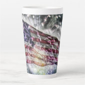 Fireworks Achtergrond II Latte Mok (Voorkant)