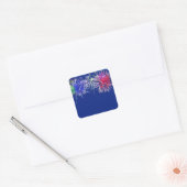 Fireworks-achtergrond Vierkante Sticker (Envelop)