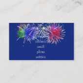 Fireworks-achtergrond Visitekaartje (Achterkant)