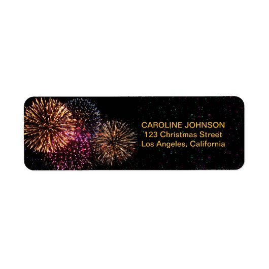 Fireworks-adreslabels voor retourzendingen etiket (Voorkant)