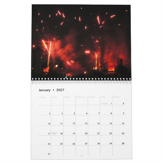 Fireworks Agenda Kalender (Jan 2027)