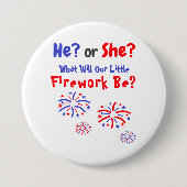 Fireworks American Gender onthulling Ronde Button 7,6 Cm (Voorkant)