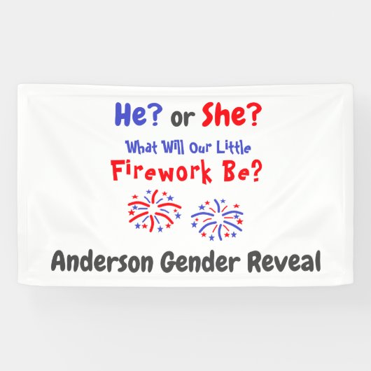 Fireworks American Gender onthulling Spandoek (Horizontaal)