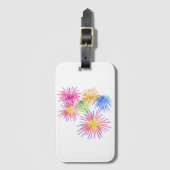 Fireworks Big Party Celebration Firecrackers Bagagelabel (Voorkant (verticaal))