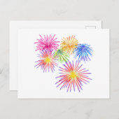 Fireworks Big Party Celebration Firecrackers Feestdagenkaart (Voorkant / Achterkant)