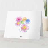 Fireworks Big Party Celebration Firecrackers Kaart (Achterkant)