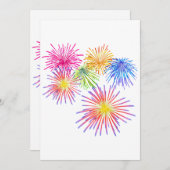 Fireworks Big Party Celebration Firecrackers Kaart (Voorkant / Achterkant)