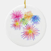 Fireworks Big Party Celebration Firecrackers Keramisch Ornament (Achterkant)