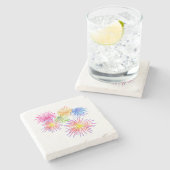 Fireworks Big Party Celebration Firecrackers Stenen Onderzetter (Zijkant)