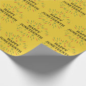 Fireworks Black Independence Day Happy Juneteenth Cadeaupapier (Hoek)