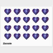 Fireworks Blue en Red Fun en Flashy Hart Sticker (Vel)