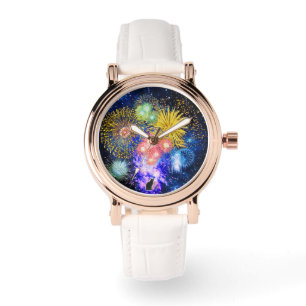 Fireworks Bursts Horloge