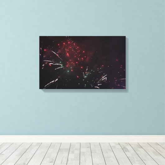 Fireworks Canvas afdrukken (Insitu (Houten vloer))