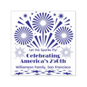 Fireworks Celebrating America’s 250th Year Trodat Zelfinktende Stempel (Design)