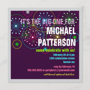 Fireworks Celebration for a BIG Birthday Kaart