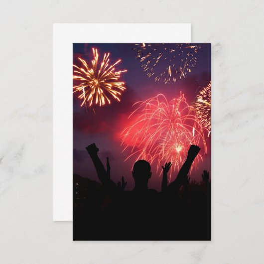 Fireworks Celebration-uitnodigingen Kaart (Voorkant / Achterkant)