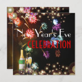Fireworks champagnebubbels kaart (Voorkant / Achterkant)
