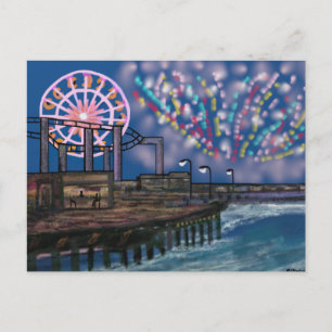 Fireworks dans la carte postale Sky