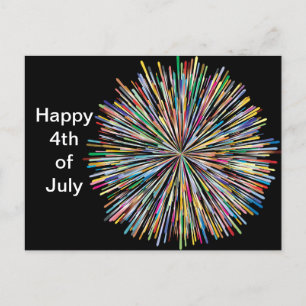 Fireworks Design 3 juillet 4e carte postale