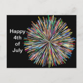 Fireworks Design 3 juillet 4e carte postale (Devant)