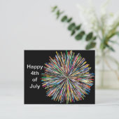 Fireworks Design 3 juli 4e Briefkaart (Staand voorkant)
