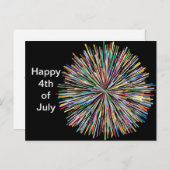 Fireworks Design 3 juli 4e Briefkaart (Voorkant / Achterkant)