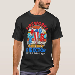 Fireworks Director I run you run 4th of Juli Boy M T-shirt