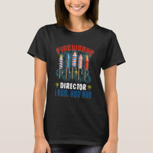 Fireworks Director I run you run 4th of Juli Boy M T-shirt