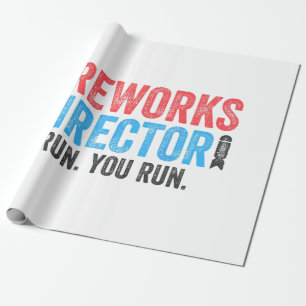 Fireworks Director T-Shirt op 4 juli Shirt Cadeaupapier