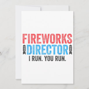 Fireworks Director T-Shirt op 4 juli Shirt Kaart