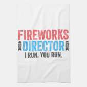 Fireworks Director T-Shirt op 4 juli Shirt Theedoek (Verticaal)