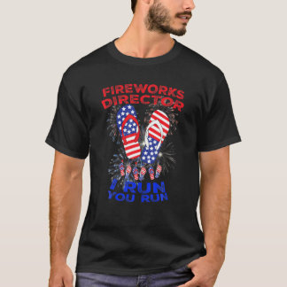 Fireworks Director Teenslippers Funny Juli 4th T-shirt