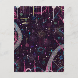 Fireworks Display: Abstract Art  Briefkaart