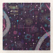 Fireworks Display: Abstract Art  Glazen Onderzetter (Voorkant)