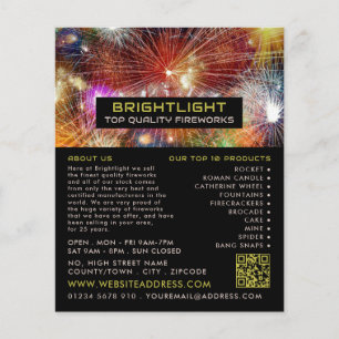 Fireworks Display, Fireworks Sales Flyer