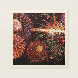 Fireworks Ecru Standard Cocktail Paper Napkins Servetten
