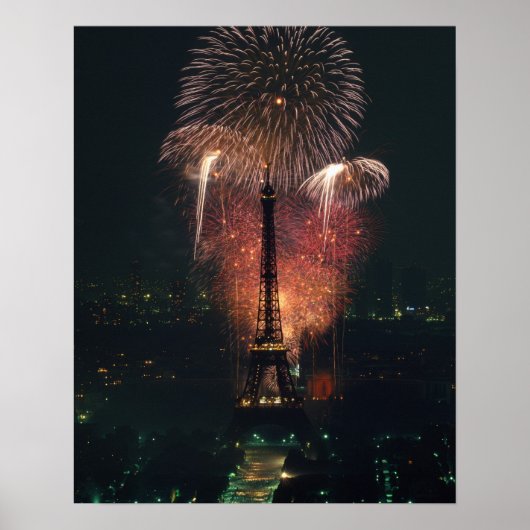 Fireworks, Eiffel Tower, Parijs, Frankrijk Poster (Voorkant)