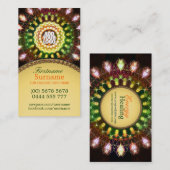 Fireworks Energy Mandala New Age Carte de visite (Devant / Derrière)