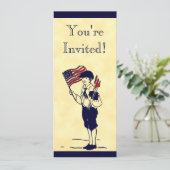 Fireworks et drapeau 4 juillet invitation personna (Debout devant)