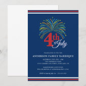 Fireworks Family Barbeque, 4e juli Partij Kaart (Voorkant / Achterkant)