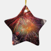 Fireworks Finale - Aangepaste naam Keramisch Ornament (Achterkant)