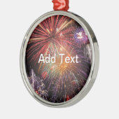Fireworks Finale aangepaste tekst Metalen Ornament (Links)