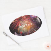 Fireworks Finale Ovale Sticker (Envelop)