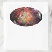 Fireworks Finale Ovale Sticker (Tas)