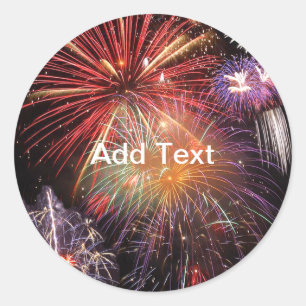 Fireworks Finale Ronde Sticker
