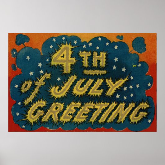 Fireworks Firecracker Explosion Star Poster (Voorkant)